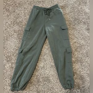Green Cargo Sweatpants
